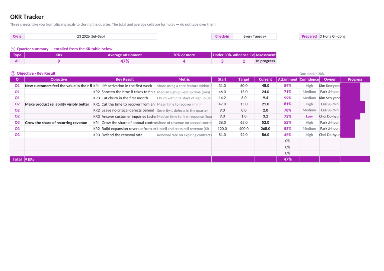 Preview 1 — OKR Tracker