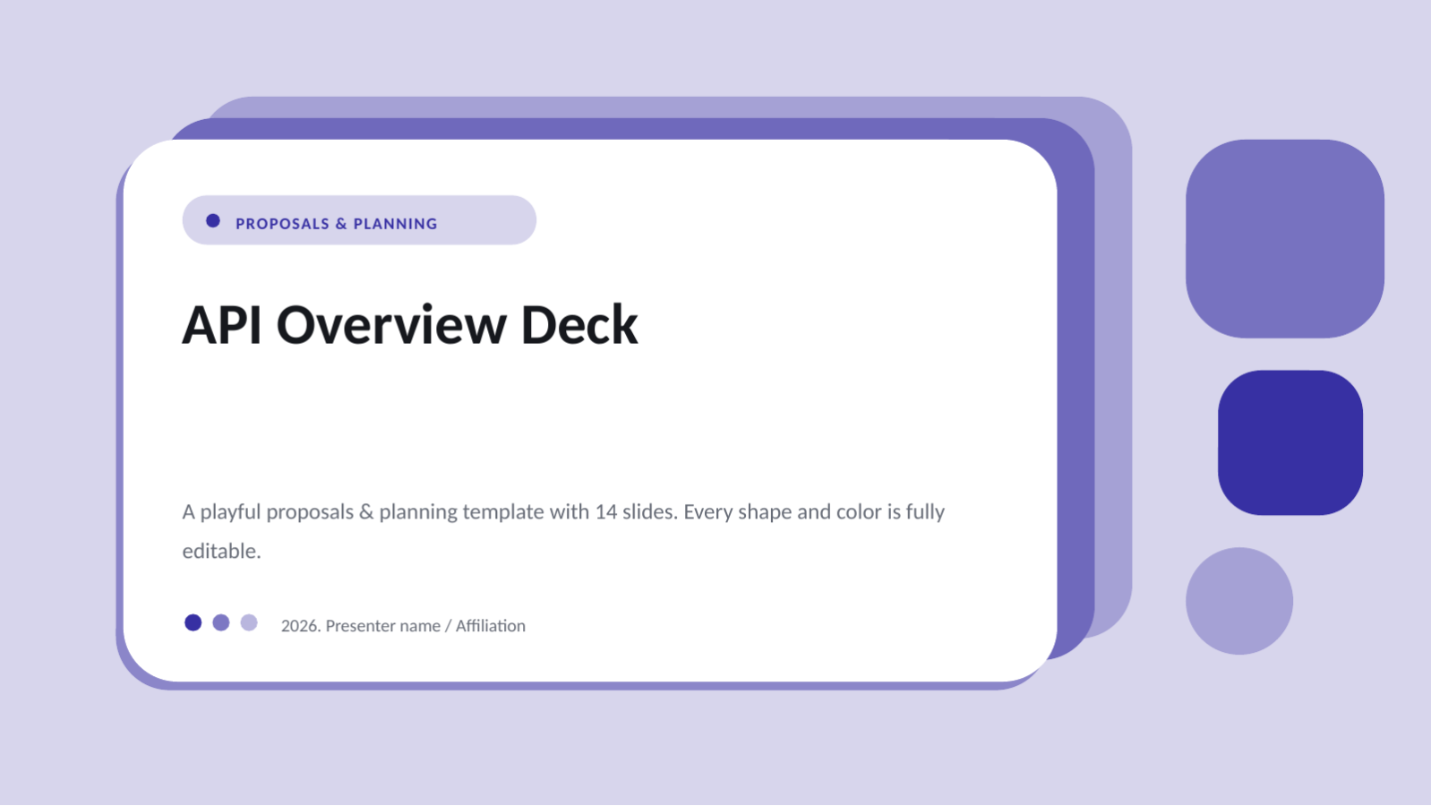 Slide 1 — API Overview Deck