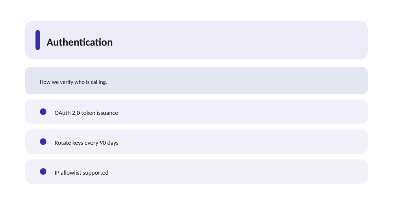Slide 6 — API Overview Deck