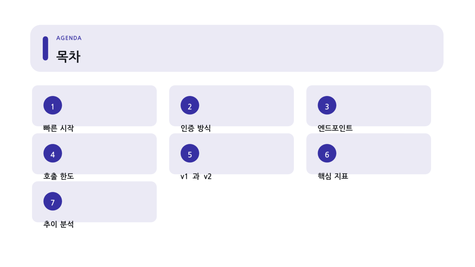 슬라이드 2 — API 소개 자료
