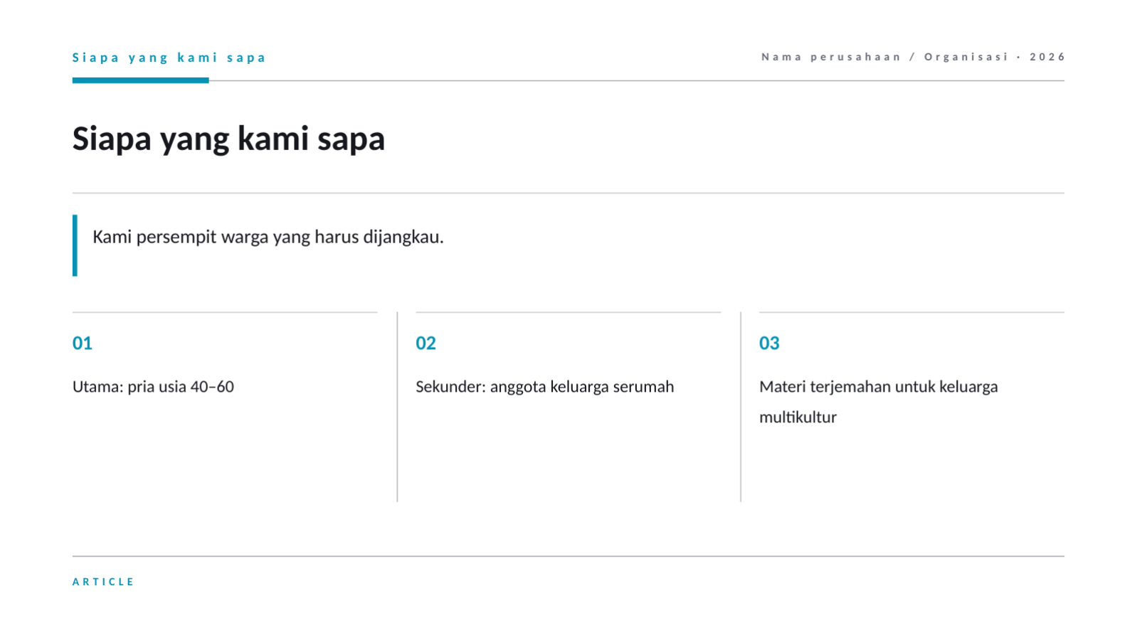 Slide 6 — Materi kampanye kesehatan masyarakat