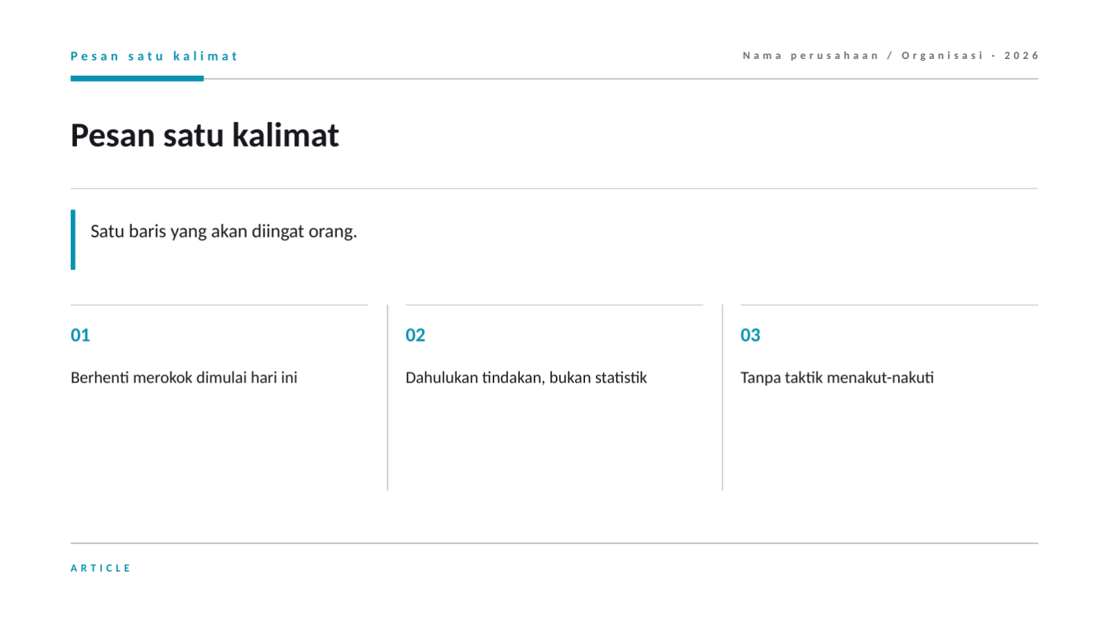 Slide 8 — Materi kampanye kesehatan masyarakat