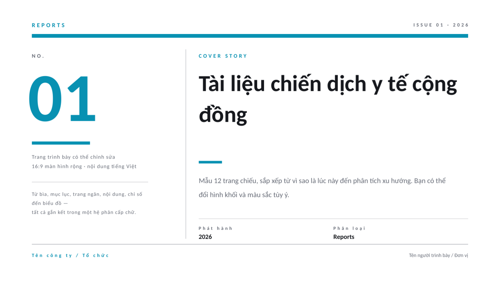 Trang chiếu 1 — Tài liệu chiến dịch y tế cộng đồng