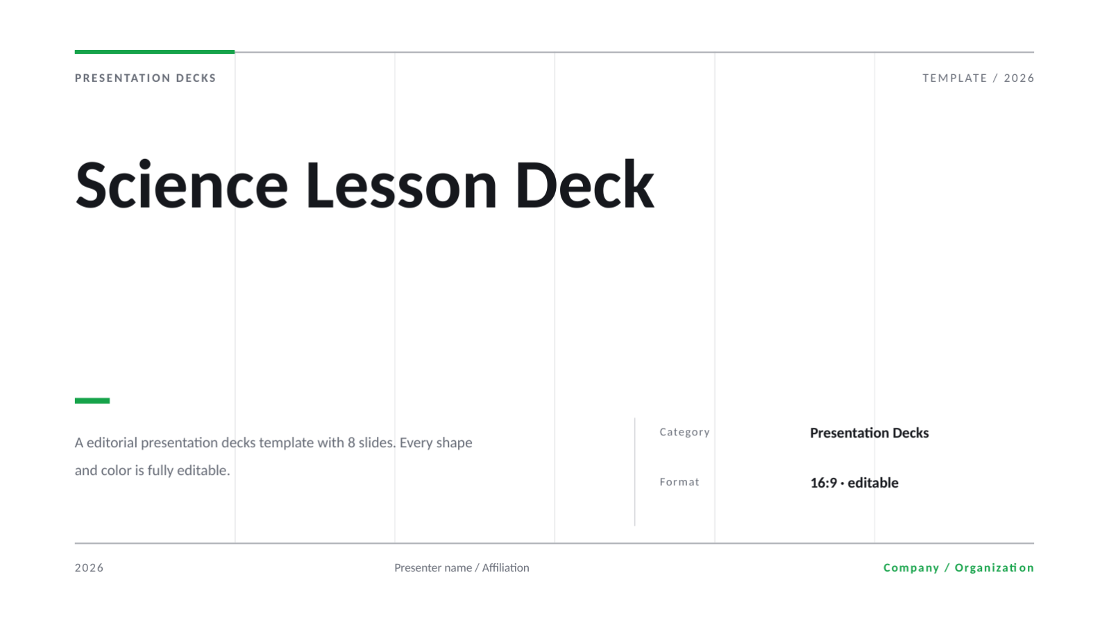Slide 1 — Science Lesson Deck