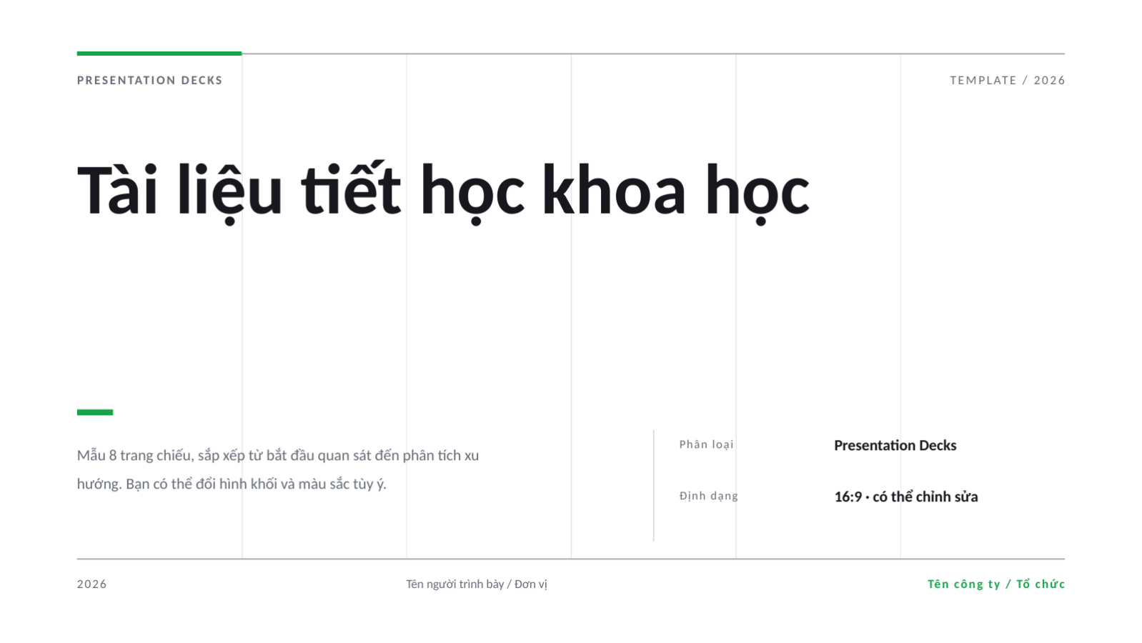 Trang chiếu 1 — Tài liệu tiết học khoa học
