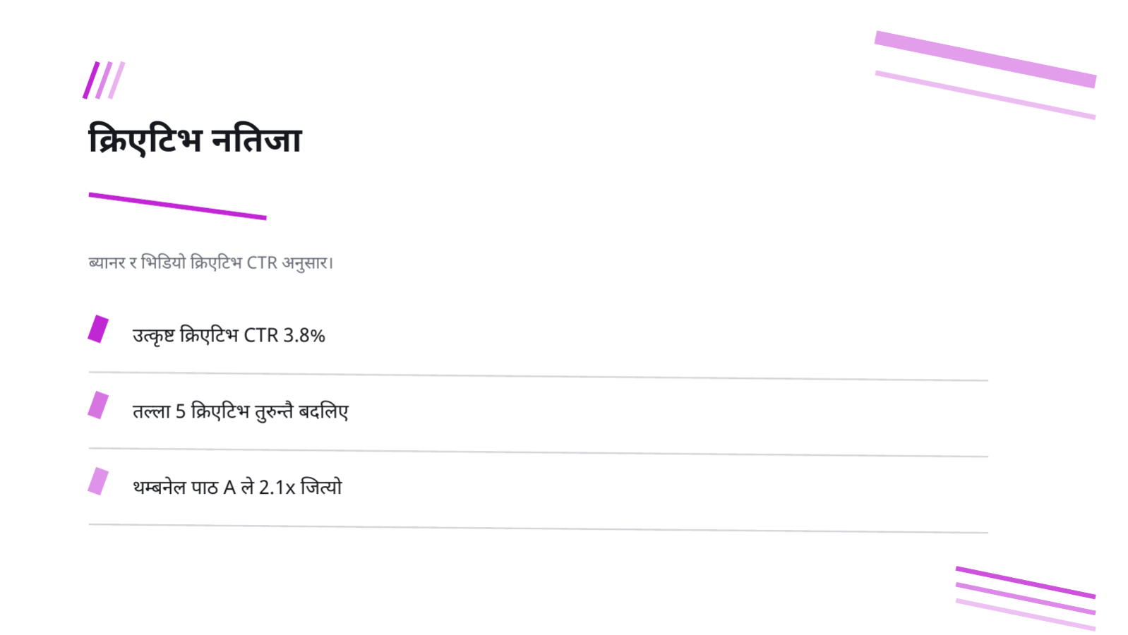 स्लाइड 8 — विज्ञापन प्रदर्शन विश्लेषण