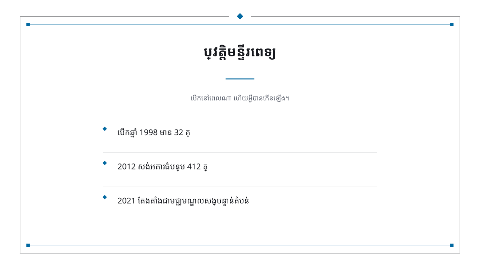 ស្លាយ 4 — ឯកសារណែនាំមន្ទីរពេទ្យ