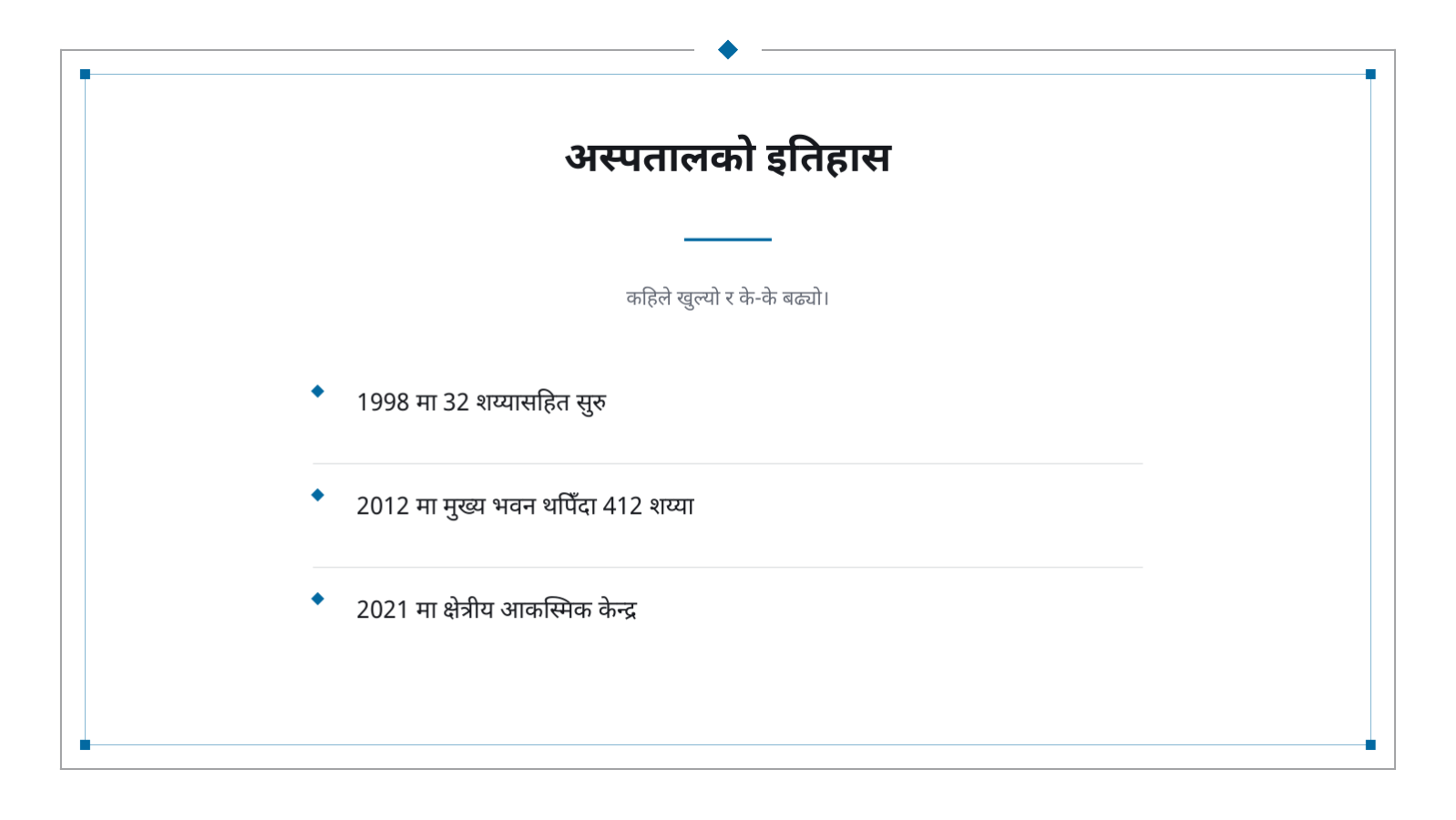 स्लाइड 4 — अस्पताल परिचय सामग्री