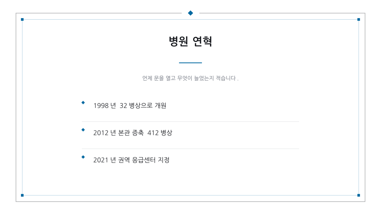 슬라이드 4 — 병원 소개 자료