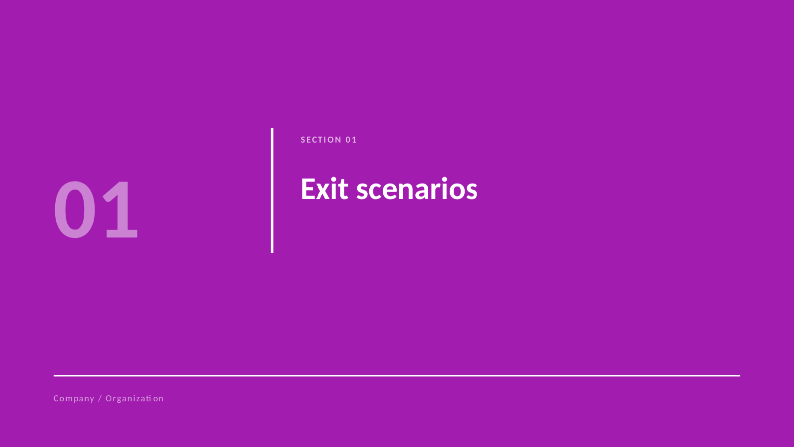 Slide 3 — Exit Strategy Deck