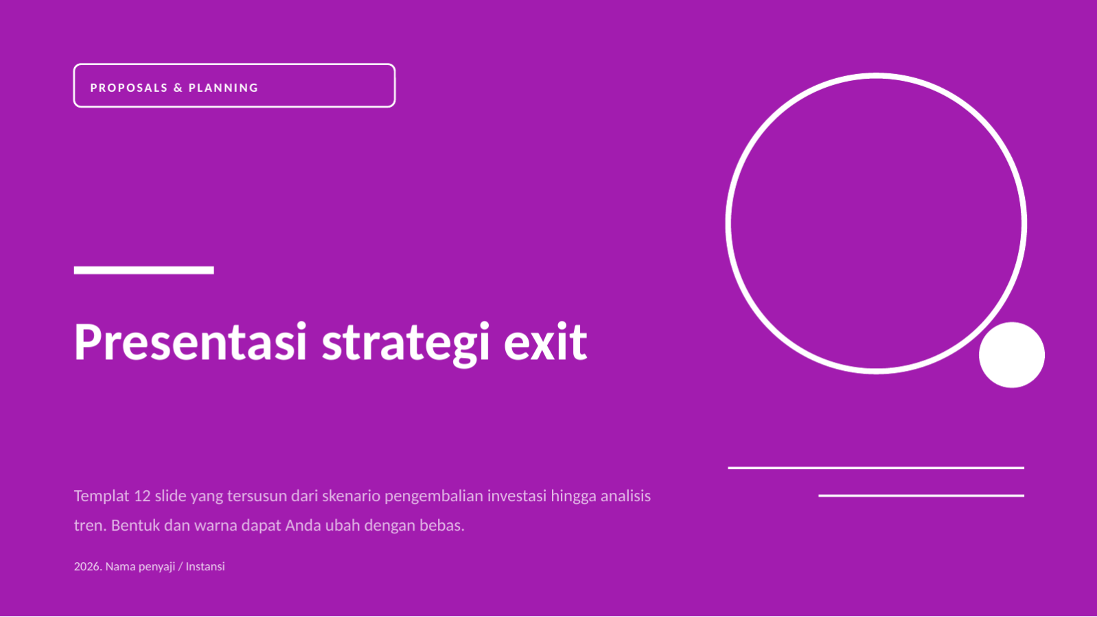 Slide 1 — Presentasi strategi exit