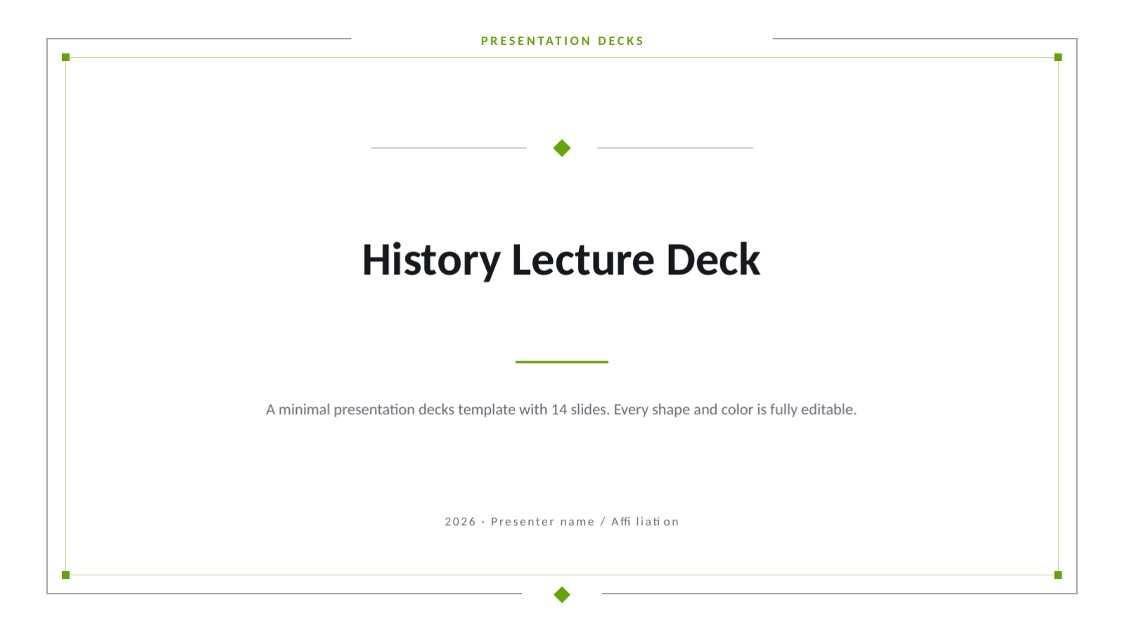 Slide 1 — History Lecture Deck