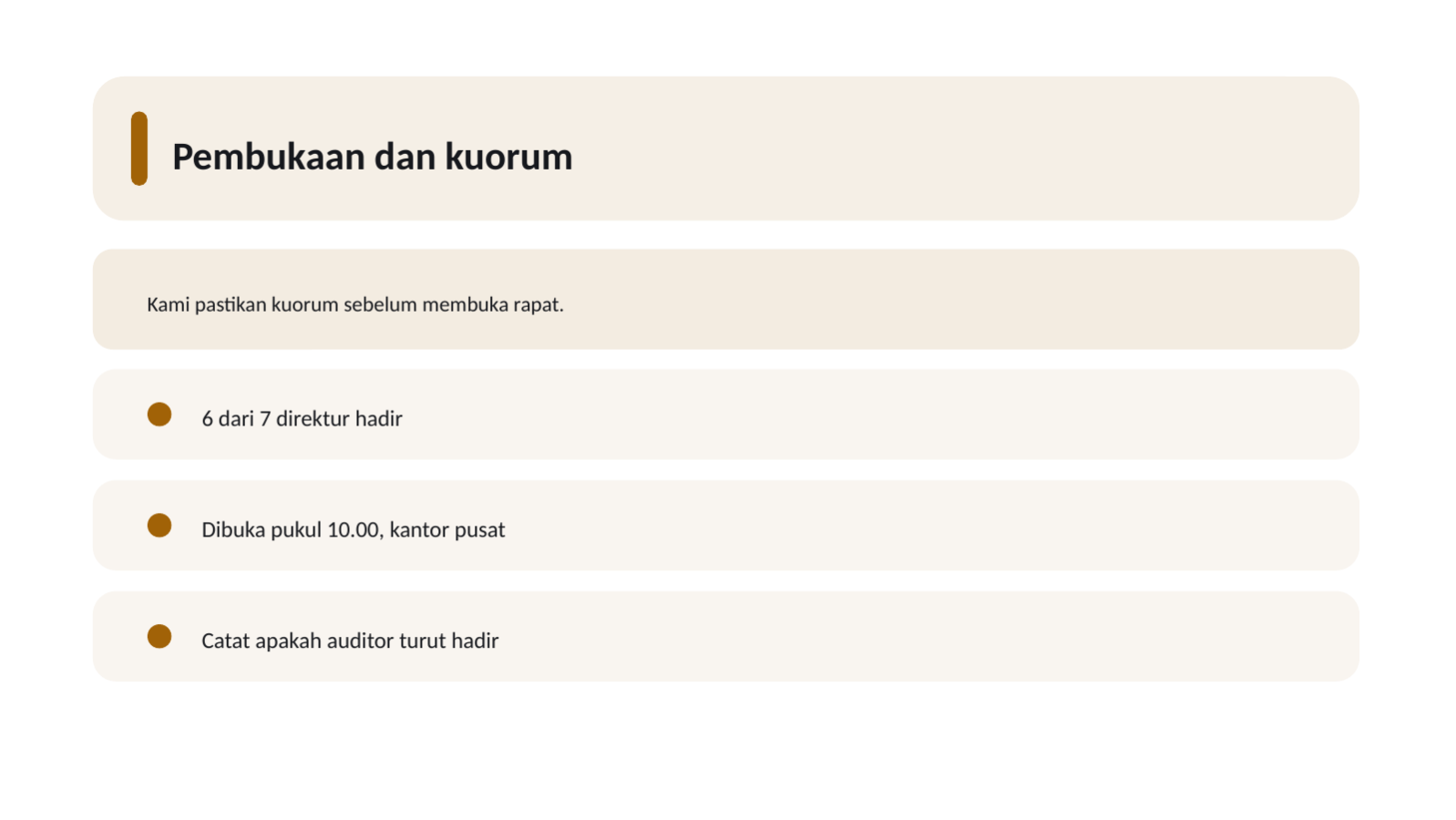 Slide 4 — Materi rapat direksi