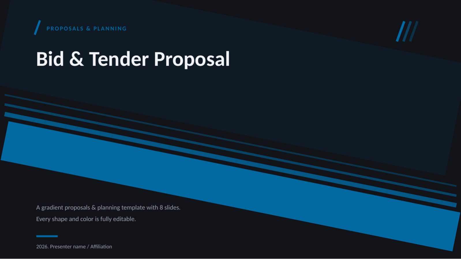Slide 1 — Bid & Tender Proposal