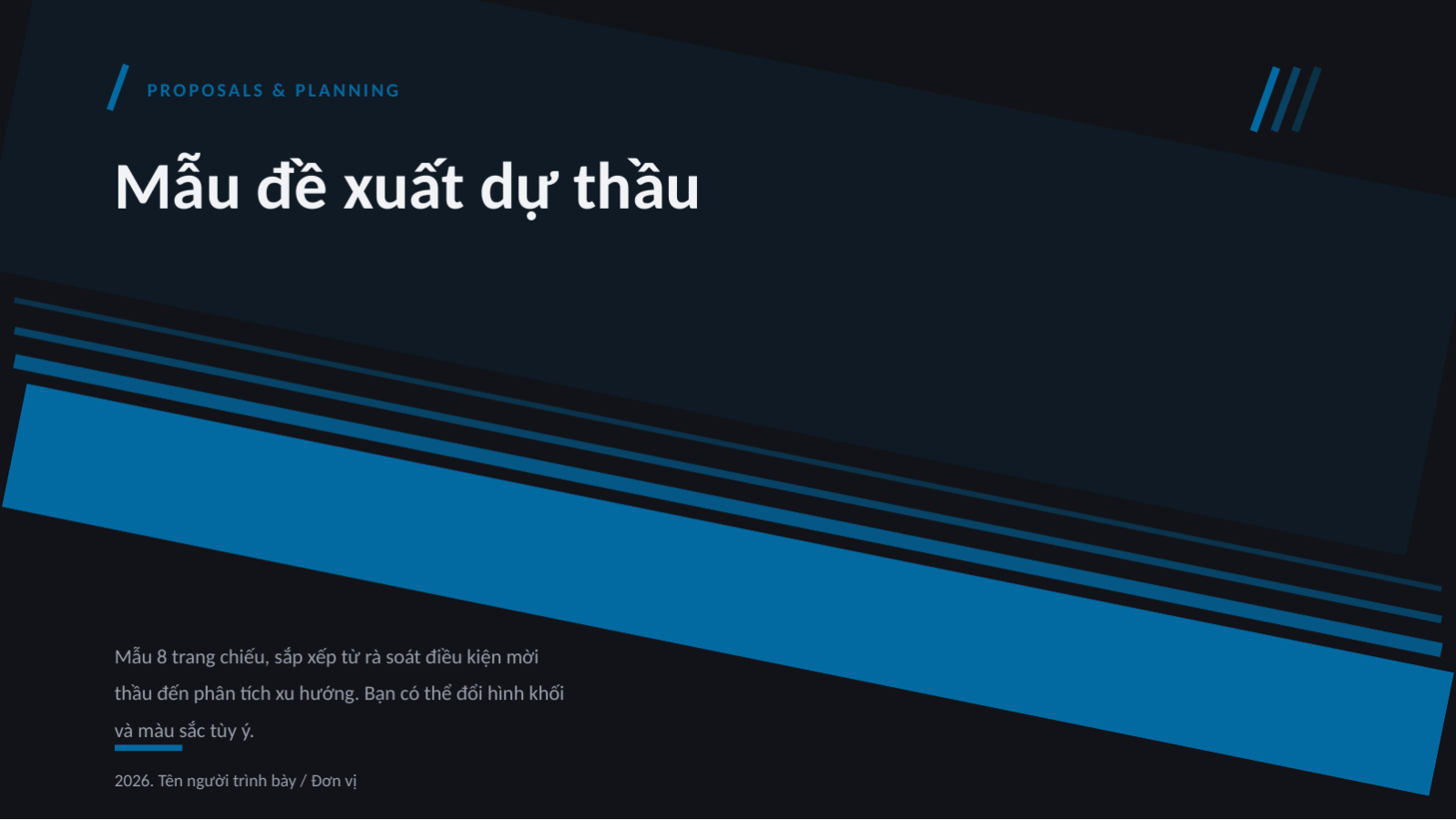 Trang chiếu 1 — Mẫu đề xuất dự thầu