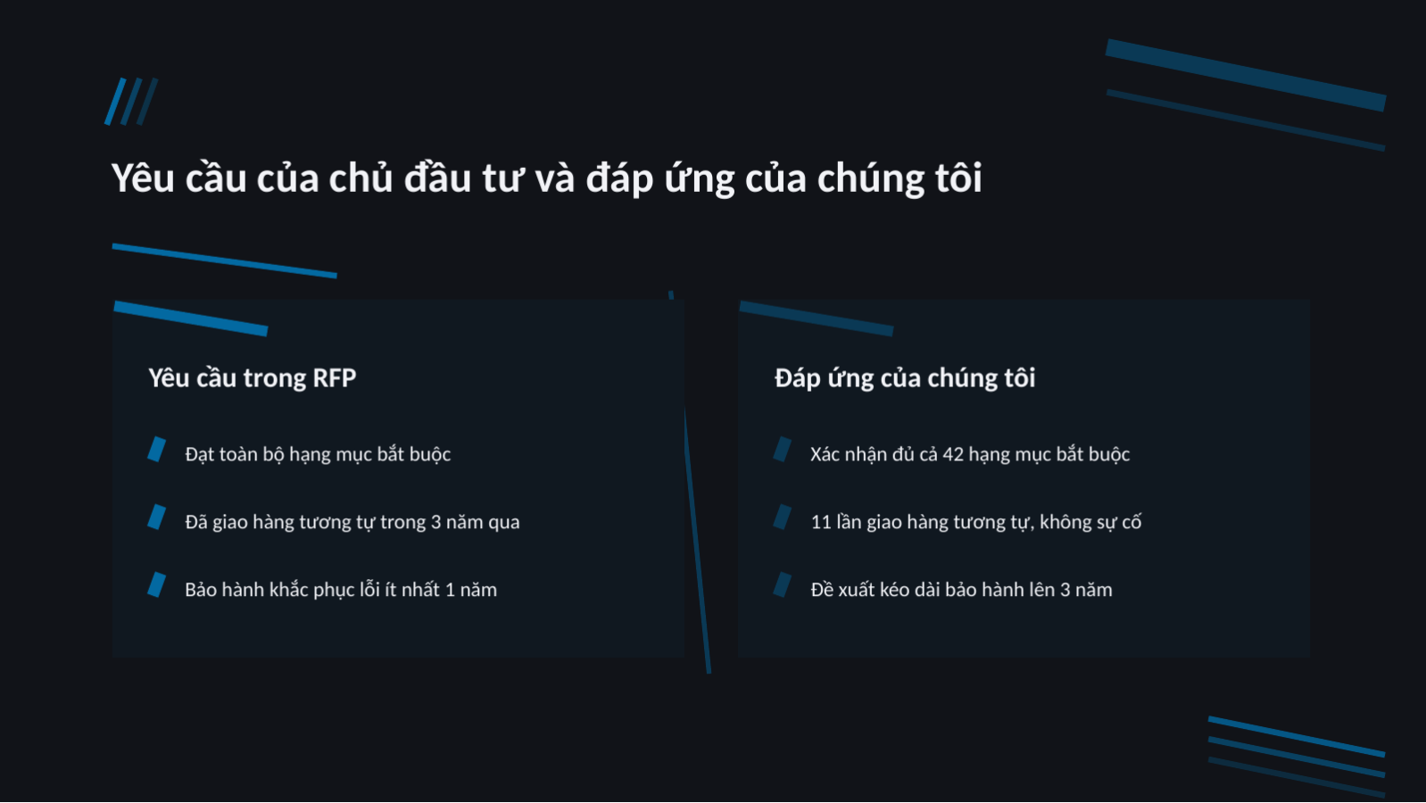 Trang chiếu 5 — Mẫu đề xuất dự thầu