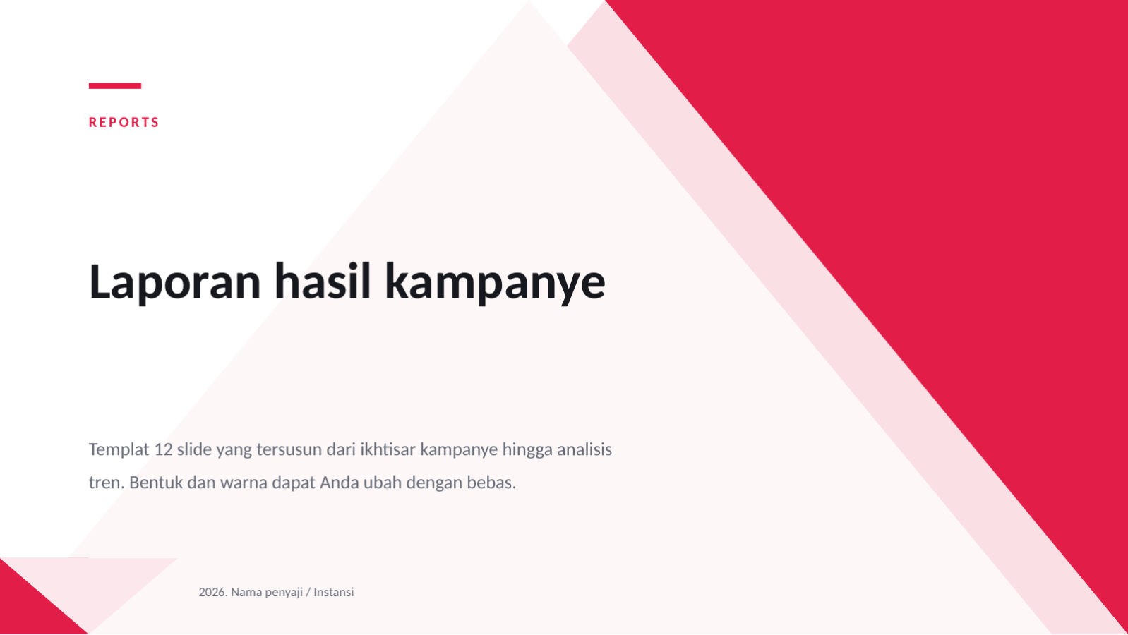 Slide 1 — Laporan hasil kampanye