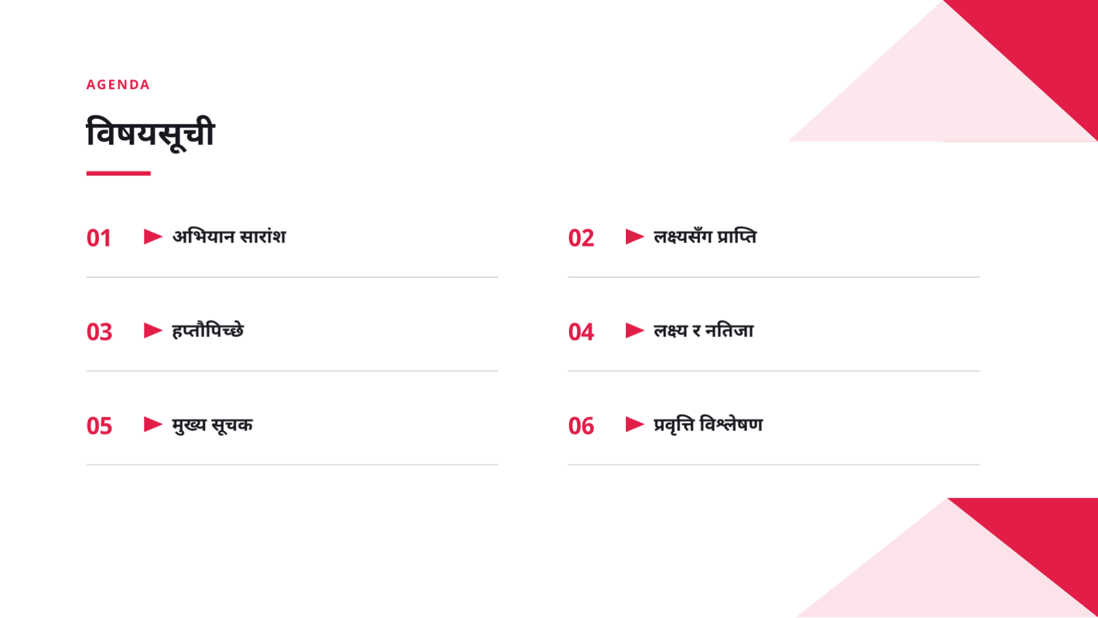 स्लाइड 2 — अभियान नतिजा प्रतिवेदन