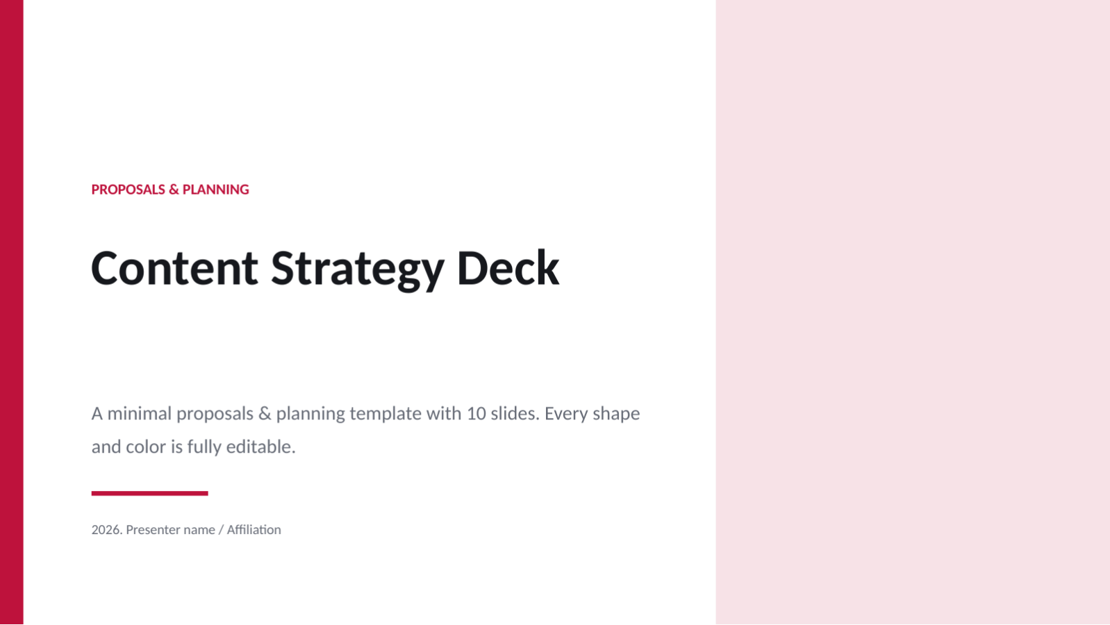 Slide 1 — Content Strategy Deck