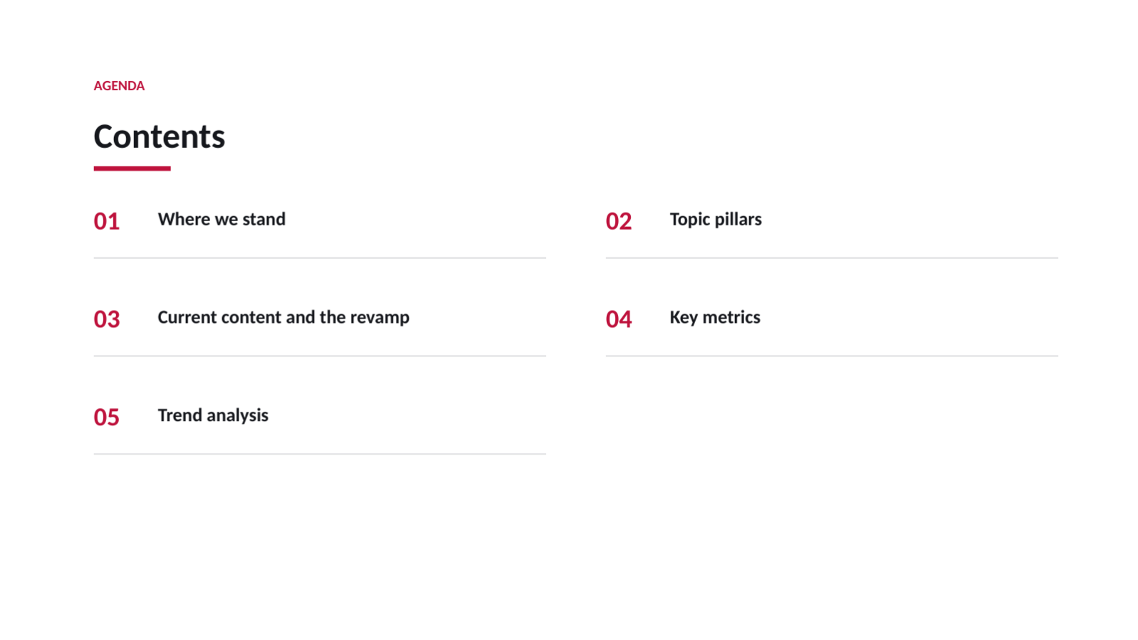 Slide 2 — Content Strategy Deck