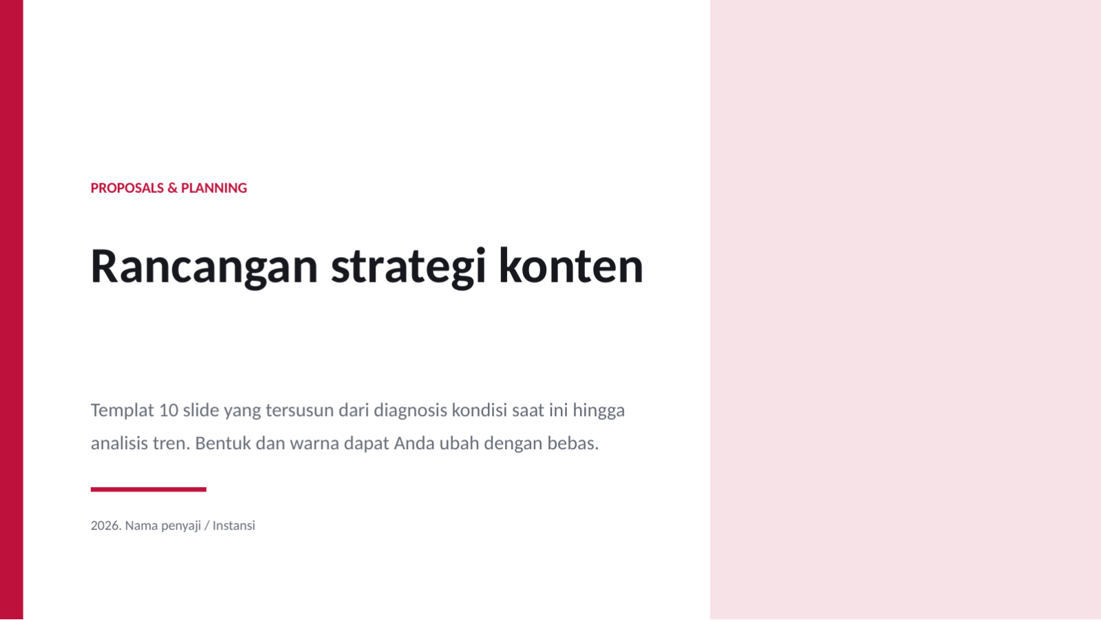 Slide 1 — Rancangan strategi konten