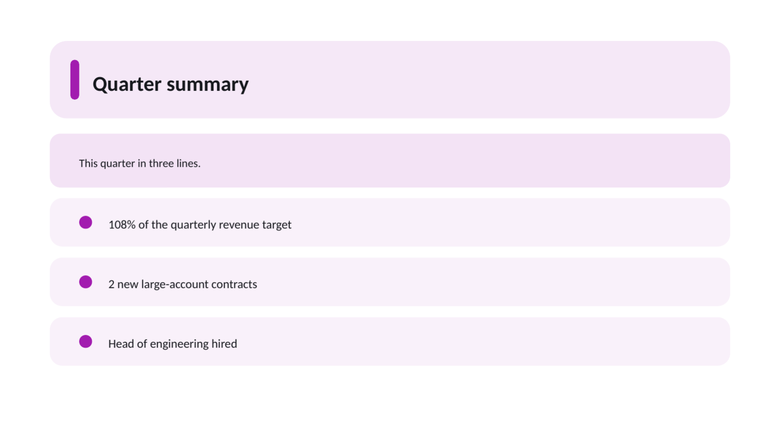 Slide 4 — Investor Update Deck