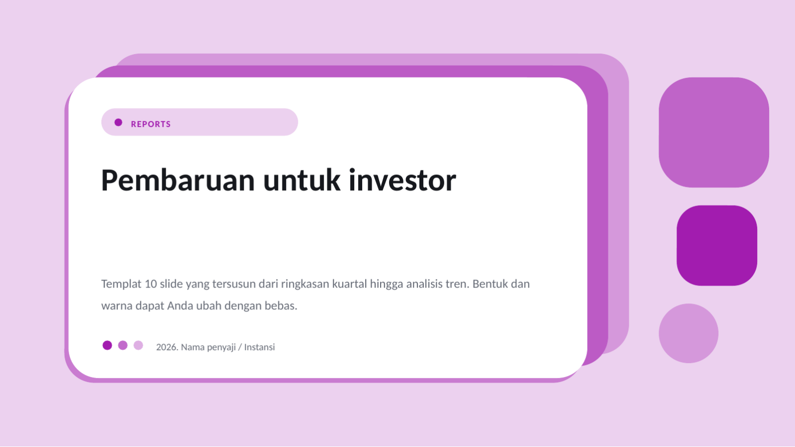 Slide 1 — Pembaruan untuk investor