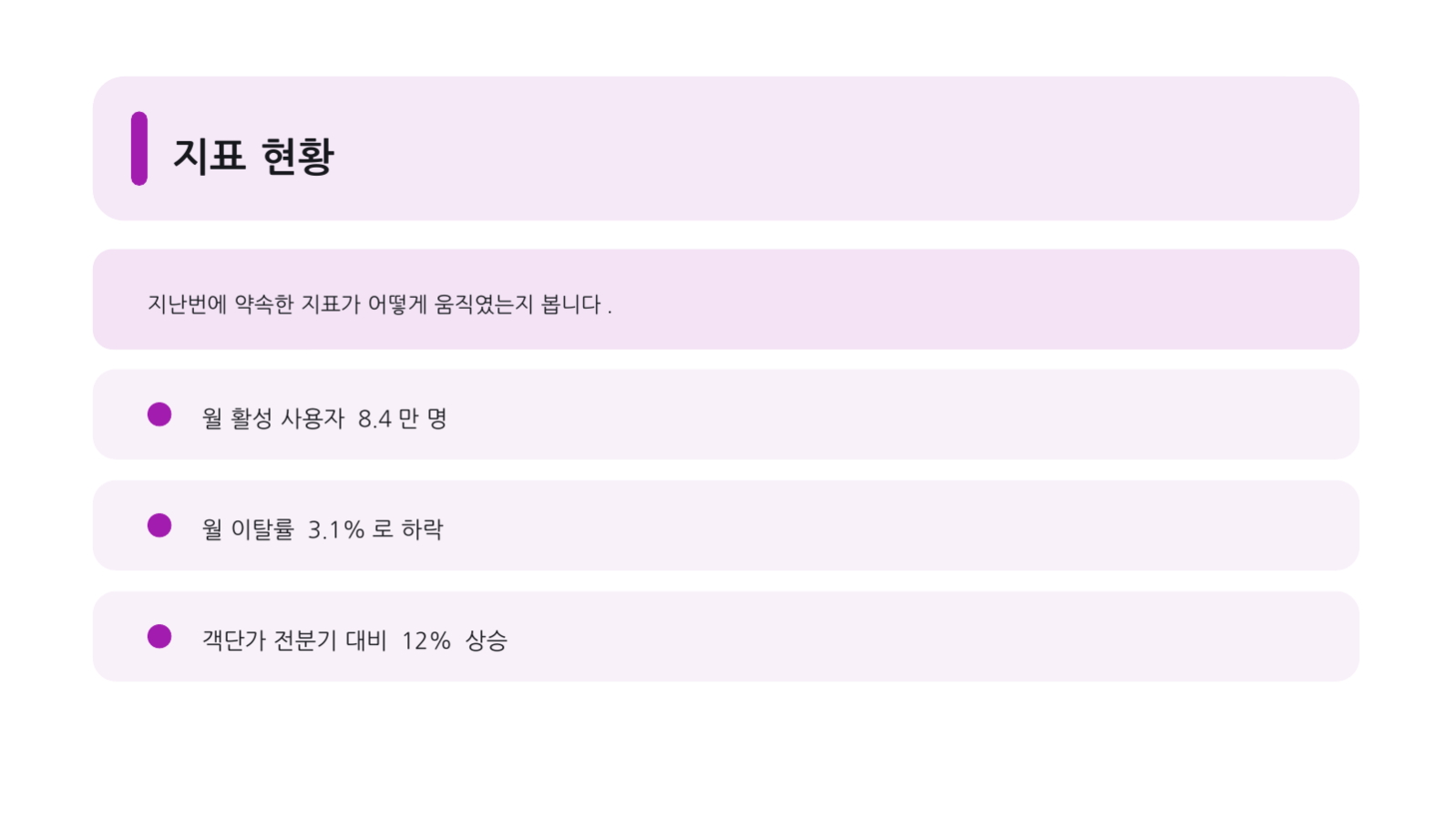 슬라이드 6 — 투자자 업데이트