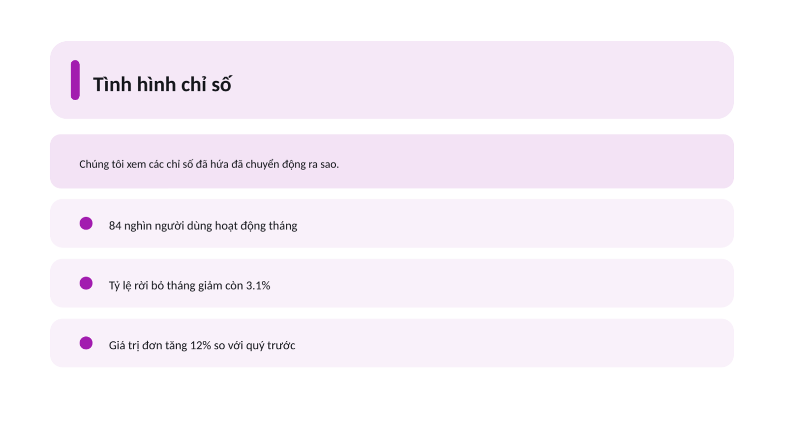 Trang chiếu 6 — Bản cập nhật cho nhà đầu tư