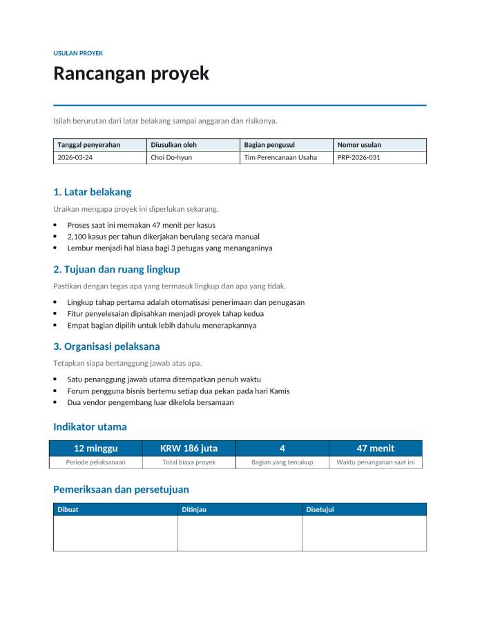 Halaman 1 — Rancangan proyek