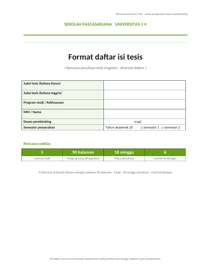 Halaman 1 — Format daftar isi tesis