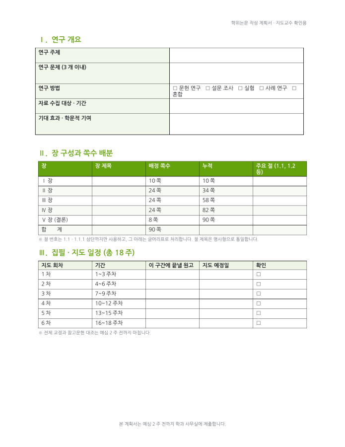페이지 2 — 학위논문 목차 양식