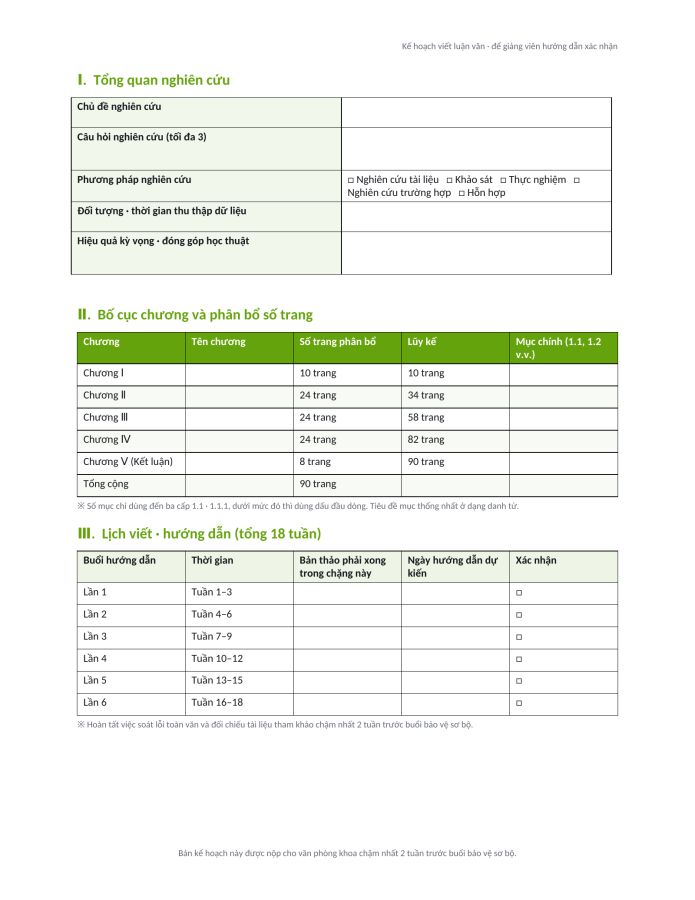Trang 2 — Biểu mẫu mục lục luận văn