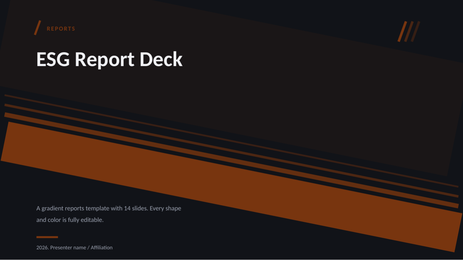 Slide 1 — ESG Report Deck