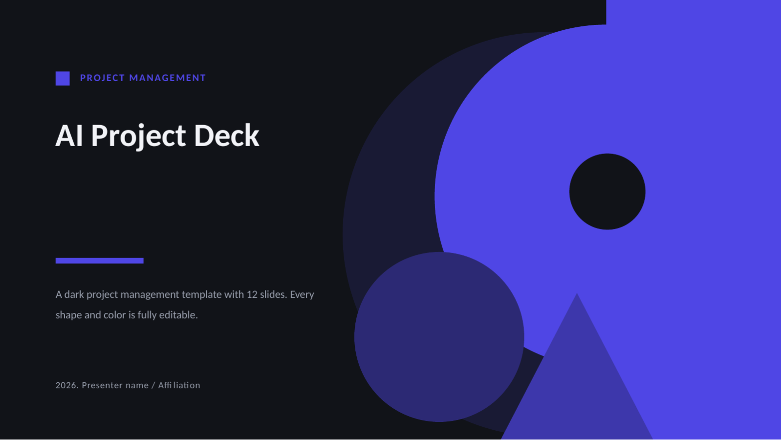 Slide 1 — AI Project Deck