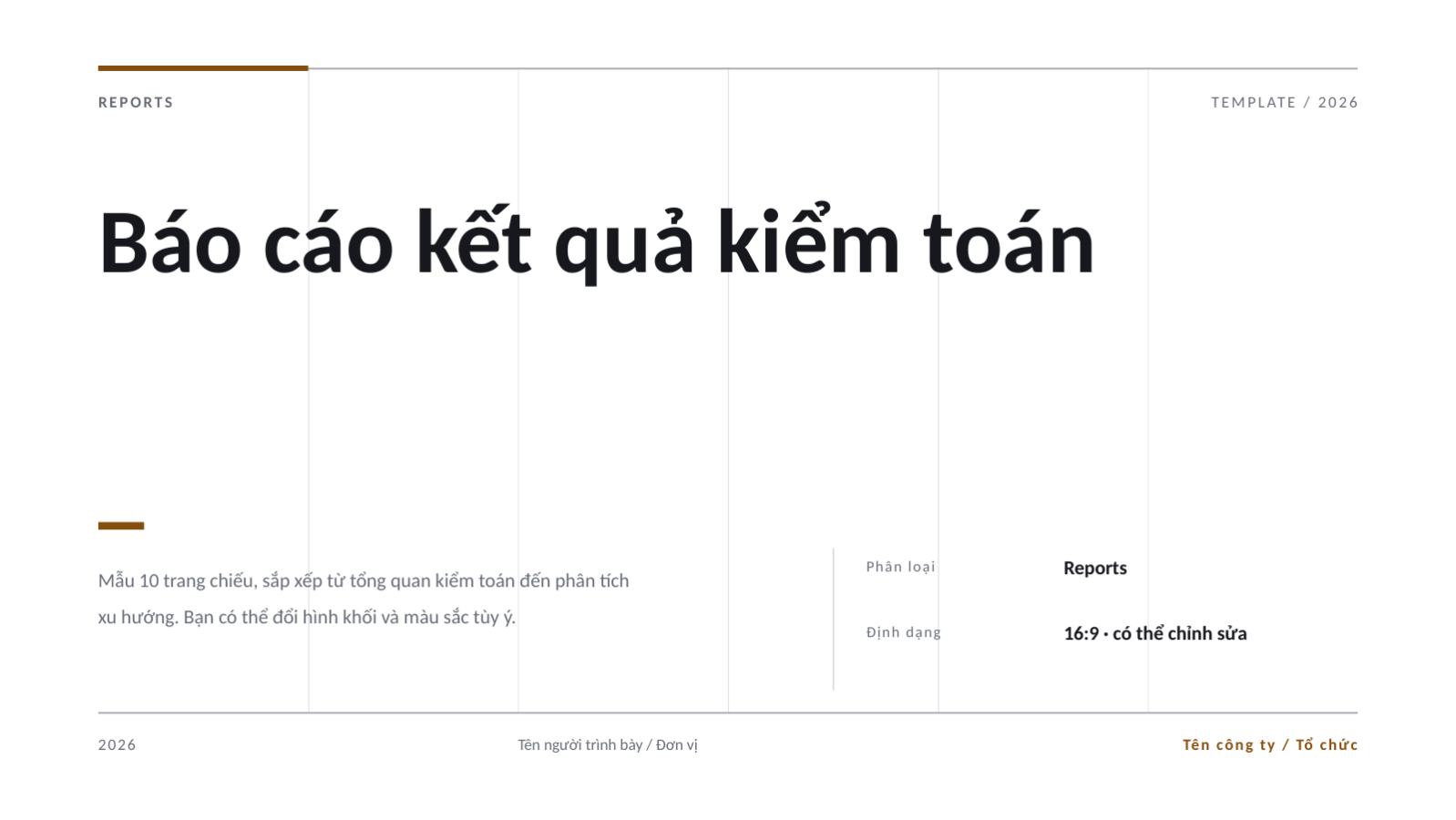 Trang chiếu 1 — Báo cáo kết quả kiểm toán