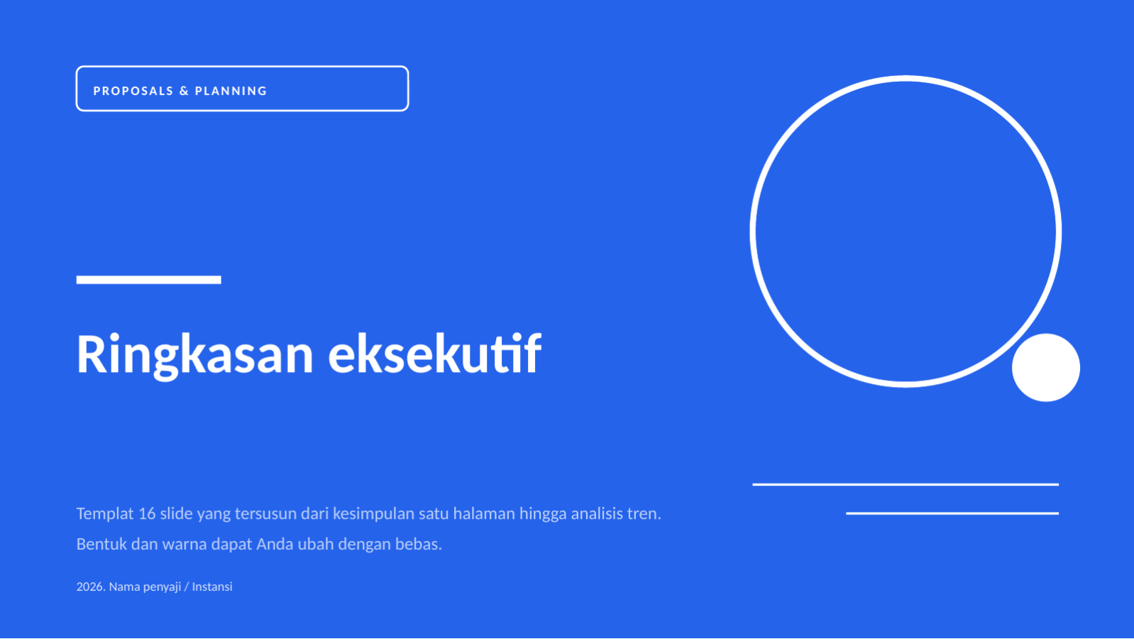 Slide 1 — Ringkasan eksekutif