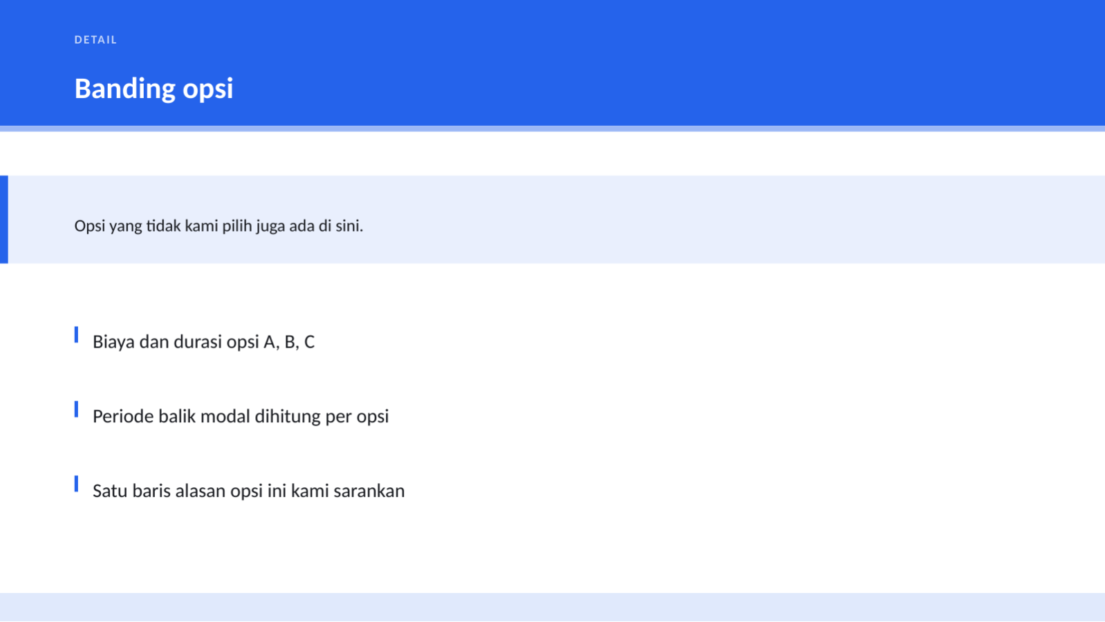 Slide 8 — Ringkasan eksekutif