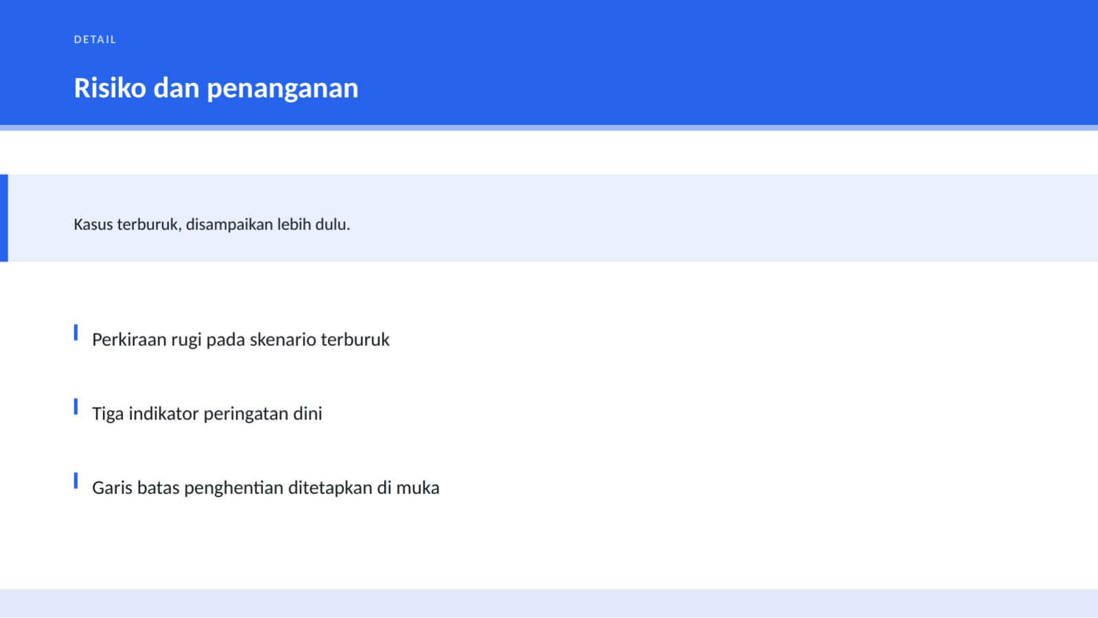 Slide 12 — Ringkasan eksekutif