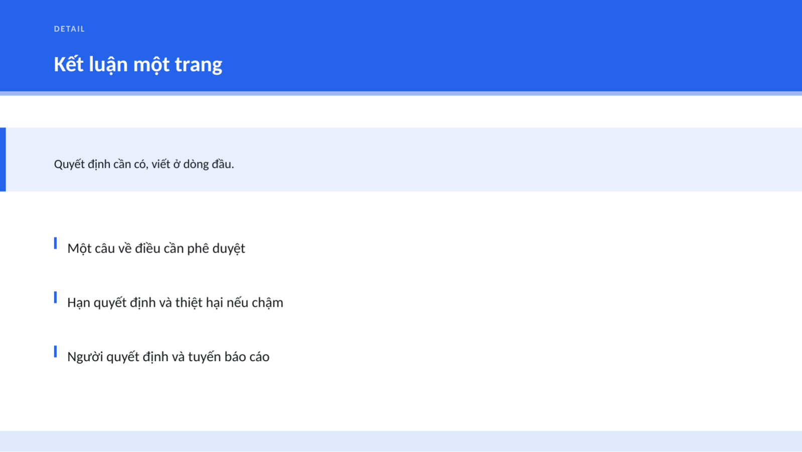 Trang chiếu 4 — Tóm tắt báo cáo ban lãnh đạo