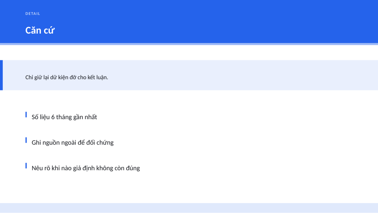 Trang chiếu 6 — Tóm tắt báo cáo ban lãnh đạo
