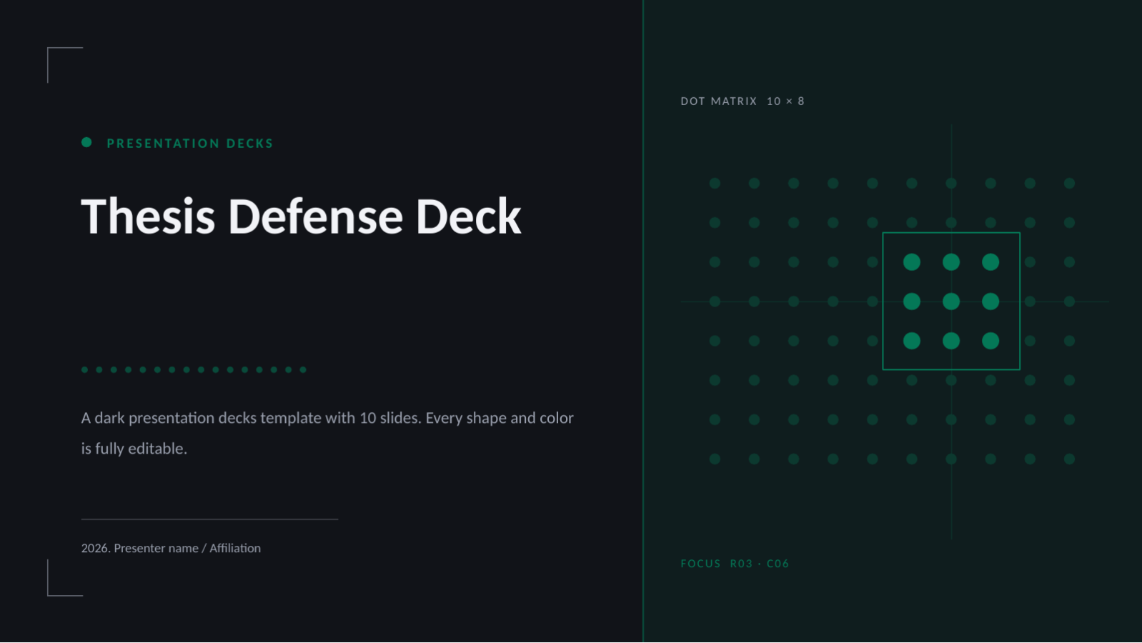 Slide 1 — Thesis Defense Deck