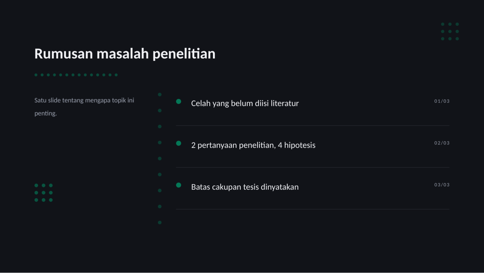 Slide 4 — Materi sidang tesis