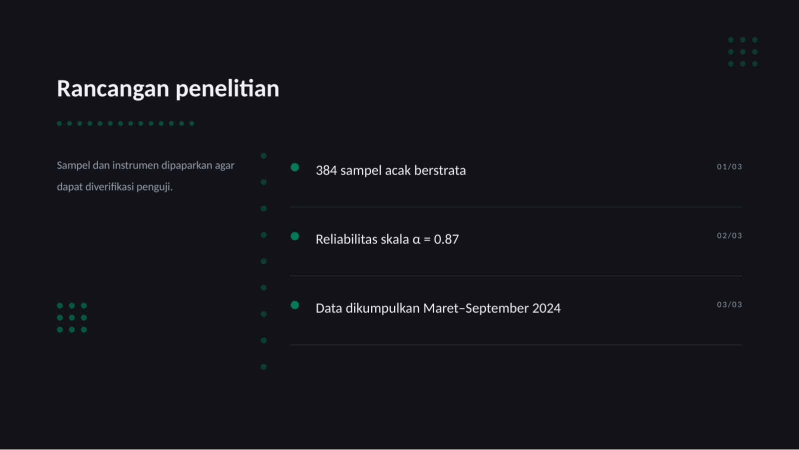 Slide 6 — Materi sidang tesis