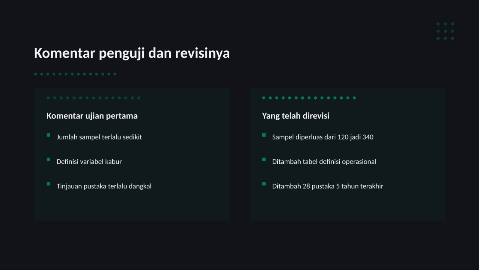 Slide 7 — Materi sidang tesis