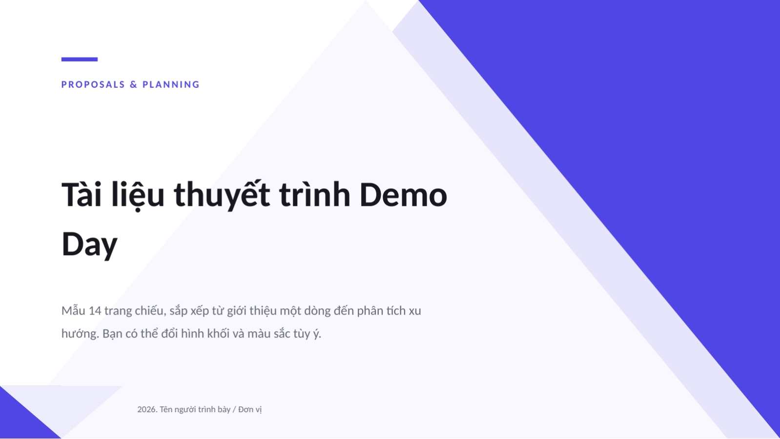 Trang chiếu 1 — Tài liệu thuyết trình Demo Day