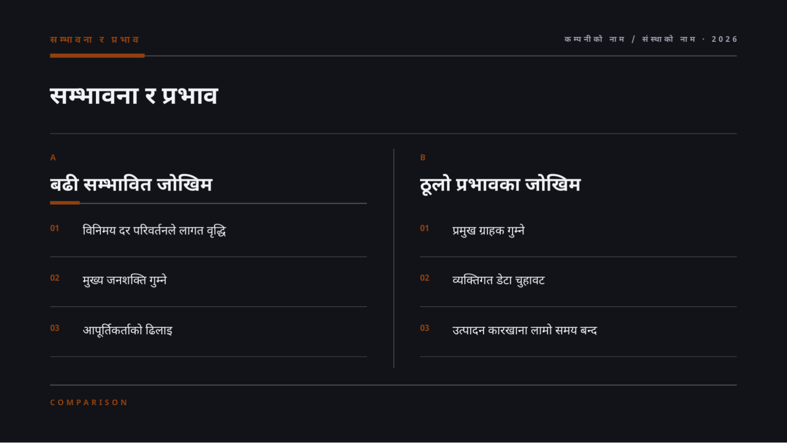 स्लाइड 5 — जोखिम व्यवस्थापन प्रतिवेदन