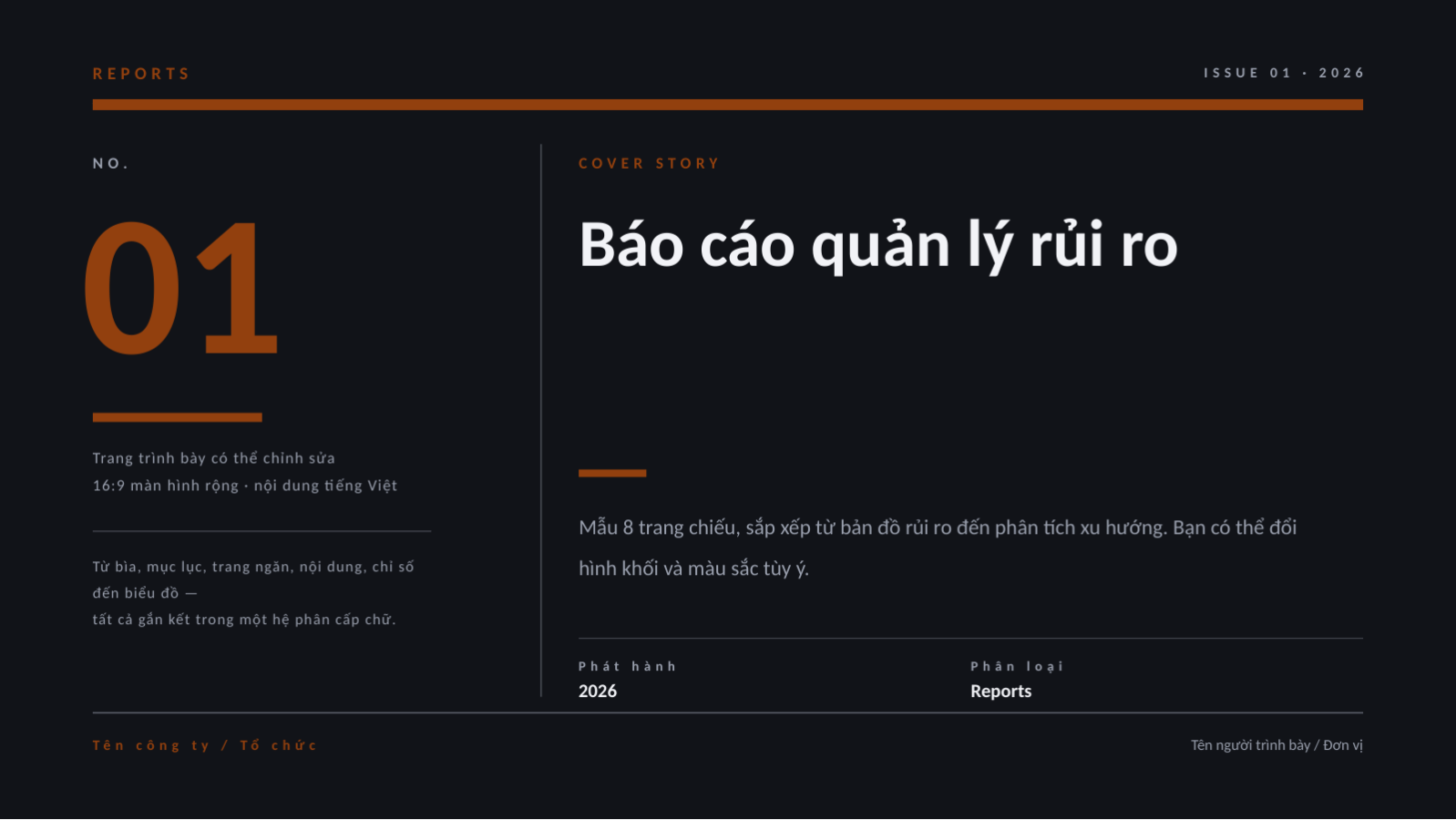 Trang chiếu 1 — Báo cáo quản lý rủi ro