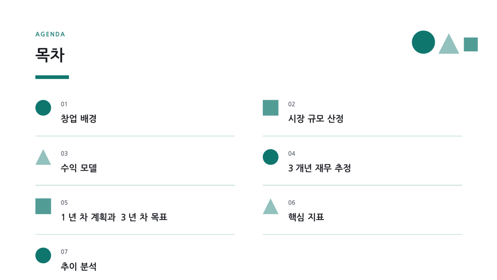 슬라이드 2 — 사업 계획서