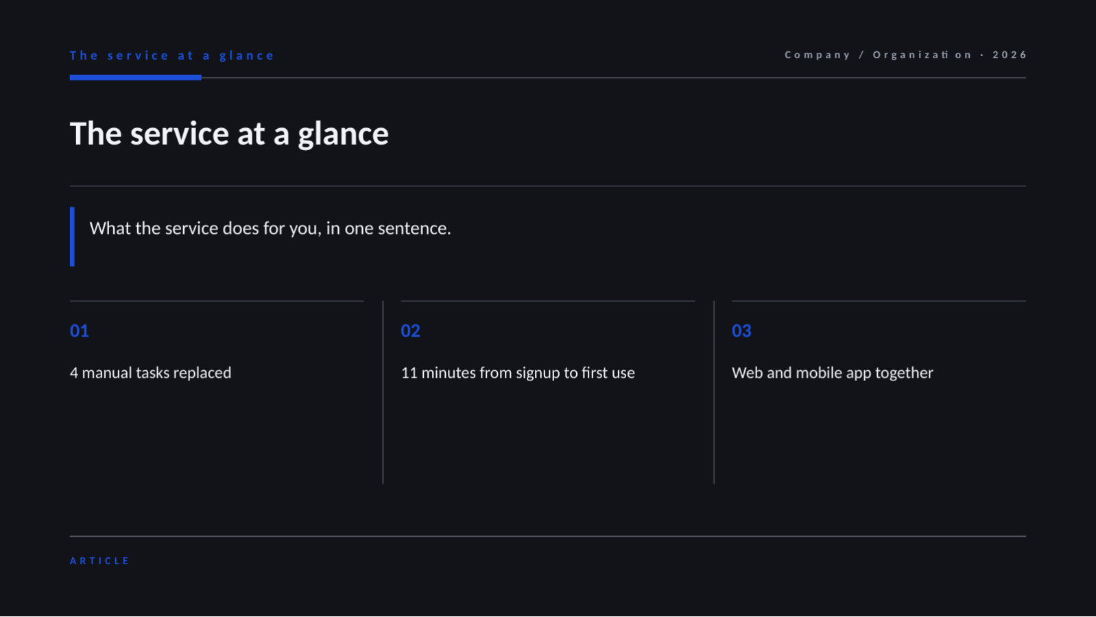 Slide 4 — Service Introduction Deck